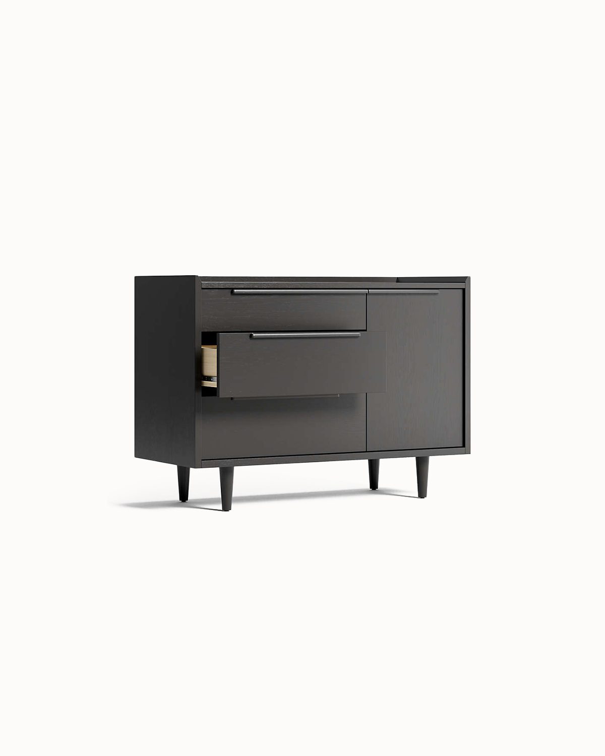 Black Small 3-Drawer Chest - Imagen 2