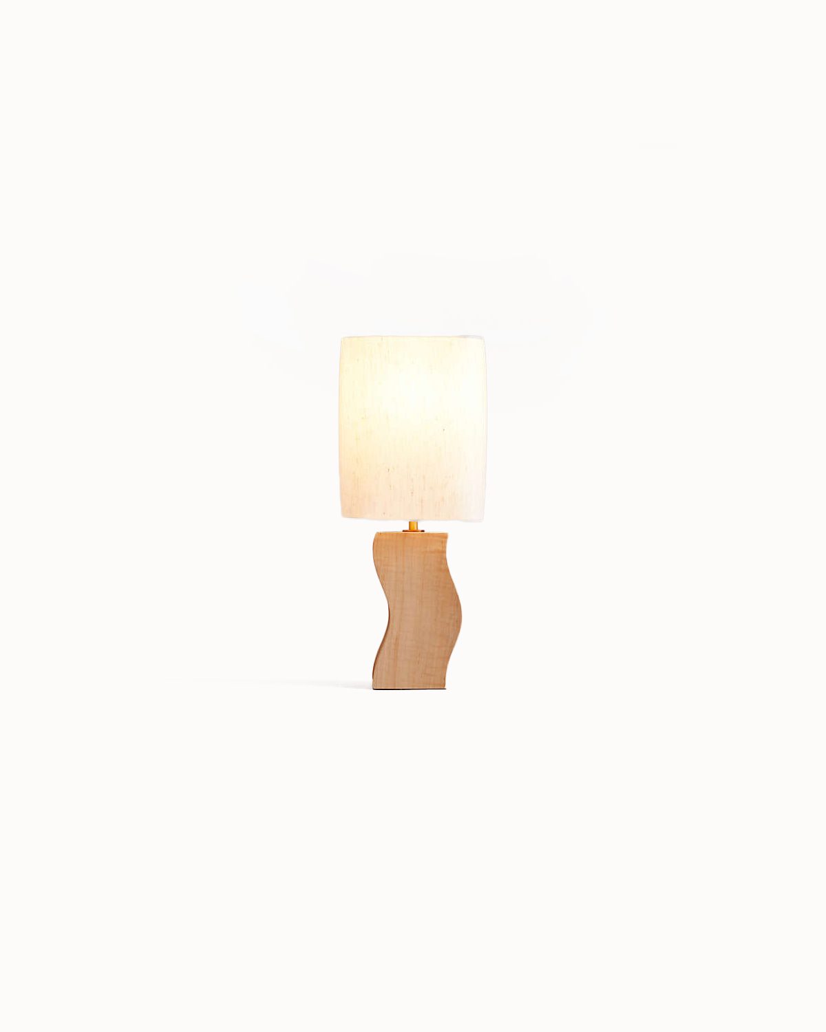 Curved Wood Table Lamp - Imagen 2